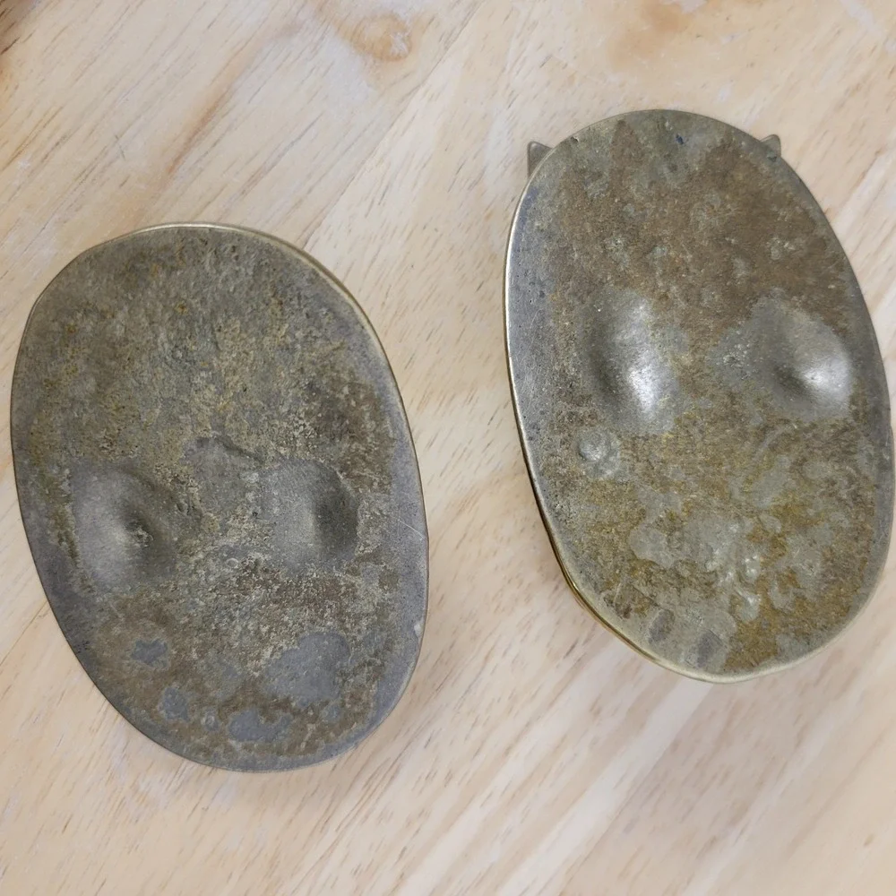 Vintage Mid-Century Modern Solid Brass Desk Clips 
